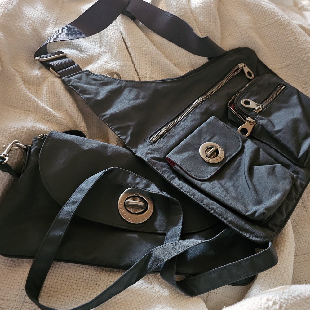 Baggallini Charcoal Crossbody Bag Set